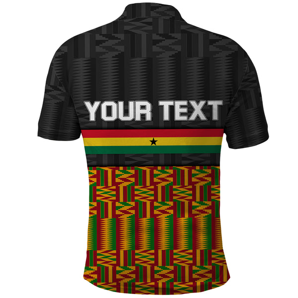 Personalized Central African Republic Coat Of Arms Women Polo Shirt Kente Pattern LT18 main image 0