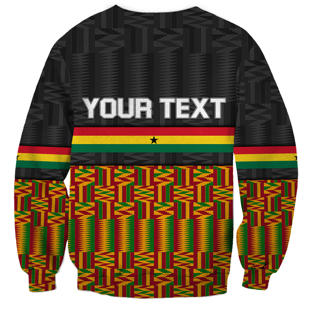 Custom Ghana Sweatshirt Kente Pattern With Coat Of Arms TS06 - Wonder Print Shop