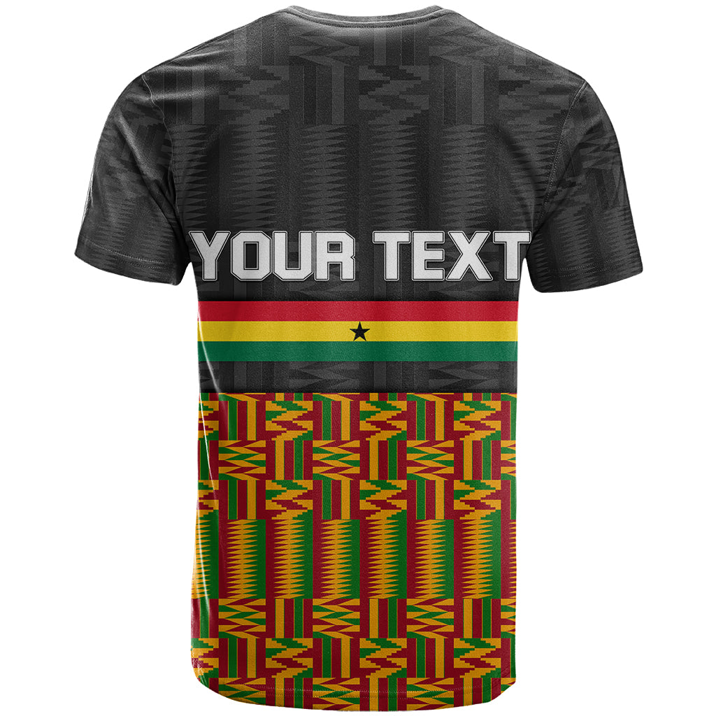 Custom Ghana T Shirt Kente Pattern With Coat Of Arms TS06 - Wonder Print Shop