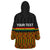 Custom Ghana Wearable Blanket Hoodie Kente Pattern With Coat Of Arms TS06 - Wonder Print Shop