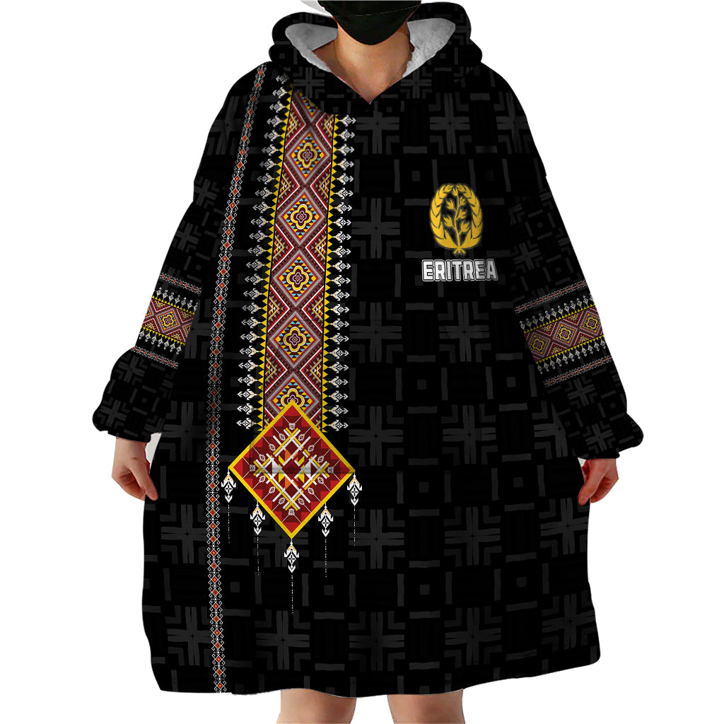 Eritrea Wearable Blanket Hoodie Habesha With African Pattern TS06 - Wonder Print Shop