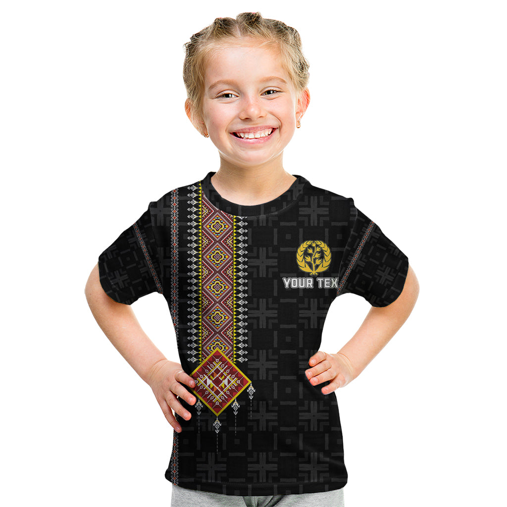 Custom Eritrea Kid T Shirt Habesha With African Pattern TS06 - Wonder Print Shop