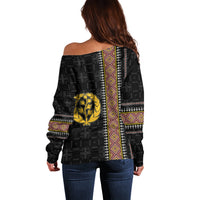 Custom Eritrea Off Shoulder Sweater Habesha With African Pattern TS06 - Wonder Print Shop