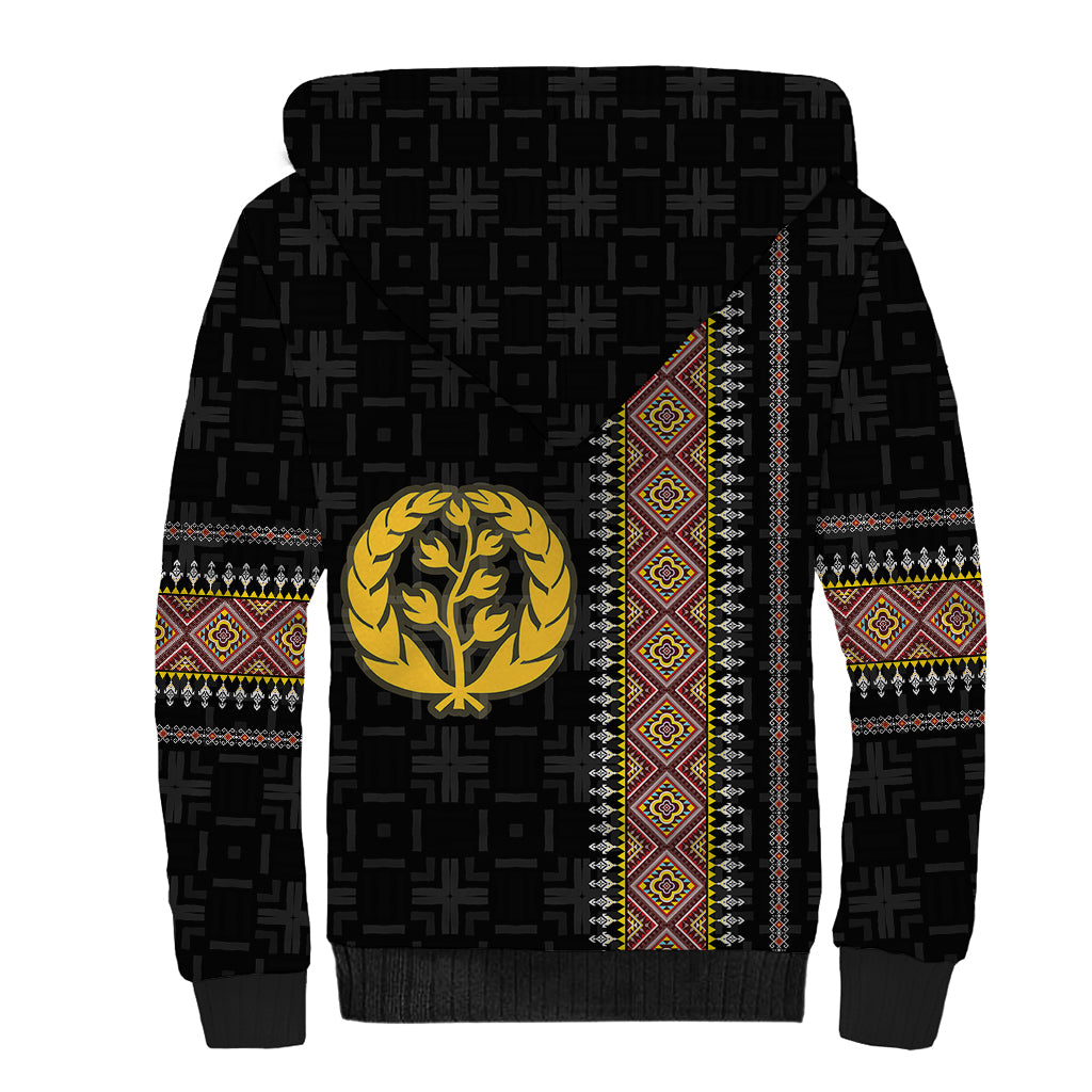 Custom Eritrea Sherpa Hoodie Habesha With African Pattern TS06 - Wonder Print Shop
