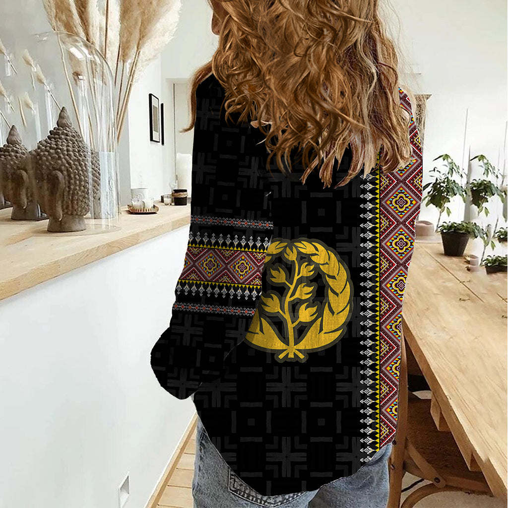 Custom Eritrea Women Casual Shirt Habesha With African Pattern TS06 - Wonder Print Shop
