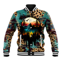 Country Girl Baseball Jacket Play Me Some Mountain Music with Leoppard Pattern TS07 - Wonder Print Shop