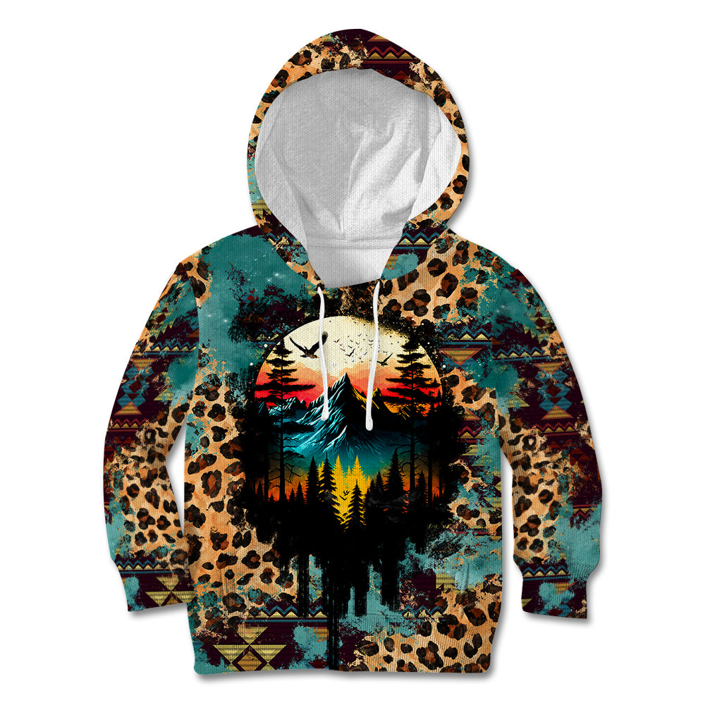 Country Girl Kid Hoodie Play Me Some Mountain Music with Leoppard Pattern TS07 - Wonder Print Shop