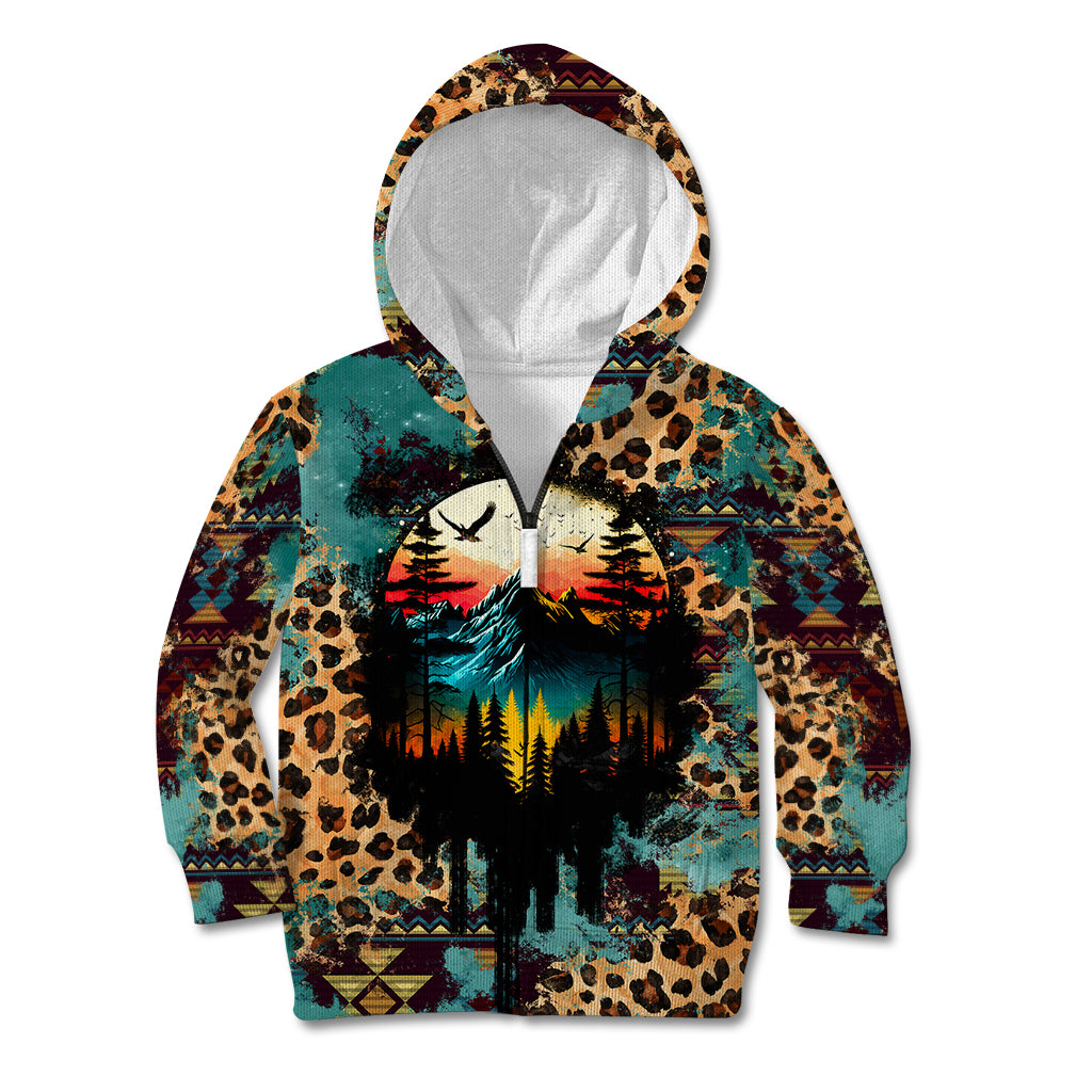 Country Girl Kid Hoodie Play Me Some Mountain Music with Leoppard Pattern TS07 - Wonder Print Shop