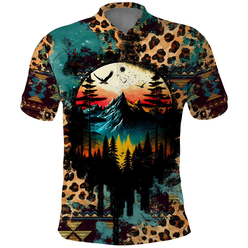 Country Girl Polo Shirt Play Me Some Mountain Music with Leoppard Pattern TS07 - Wonder Print Shop