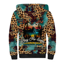 Country Girl Sherpa Hoodie Play Me Some Mountain Music with Leoppard Pattern TS07 - Wonder Print Shop
