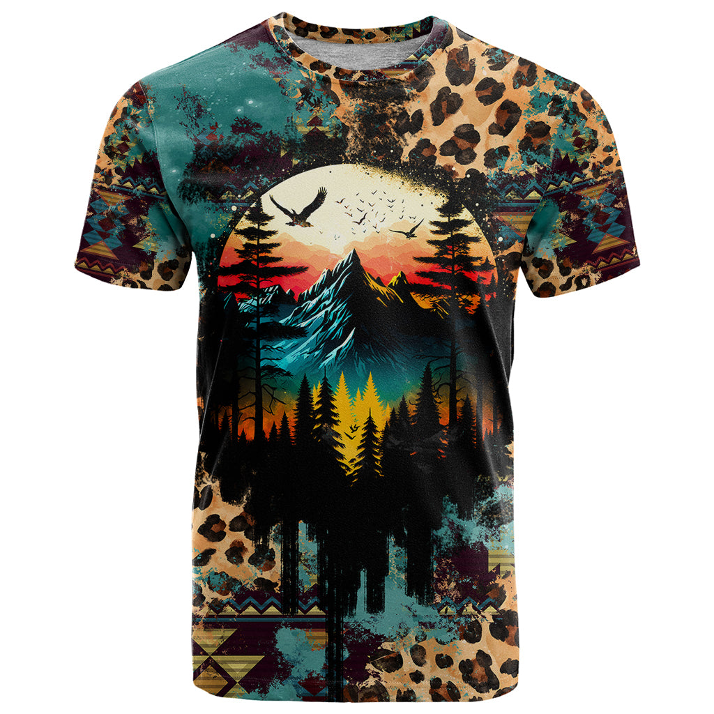 Country Girl T Shirt Play Me Some Mountain Music with Leoppard Pattern TS07 - Wonder Print Shop