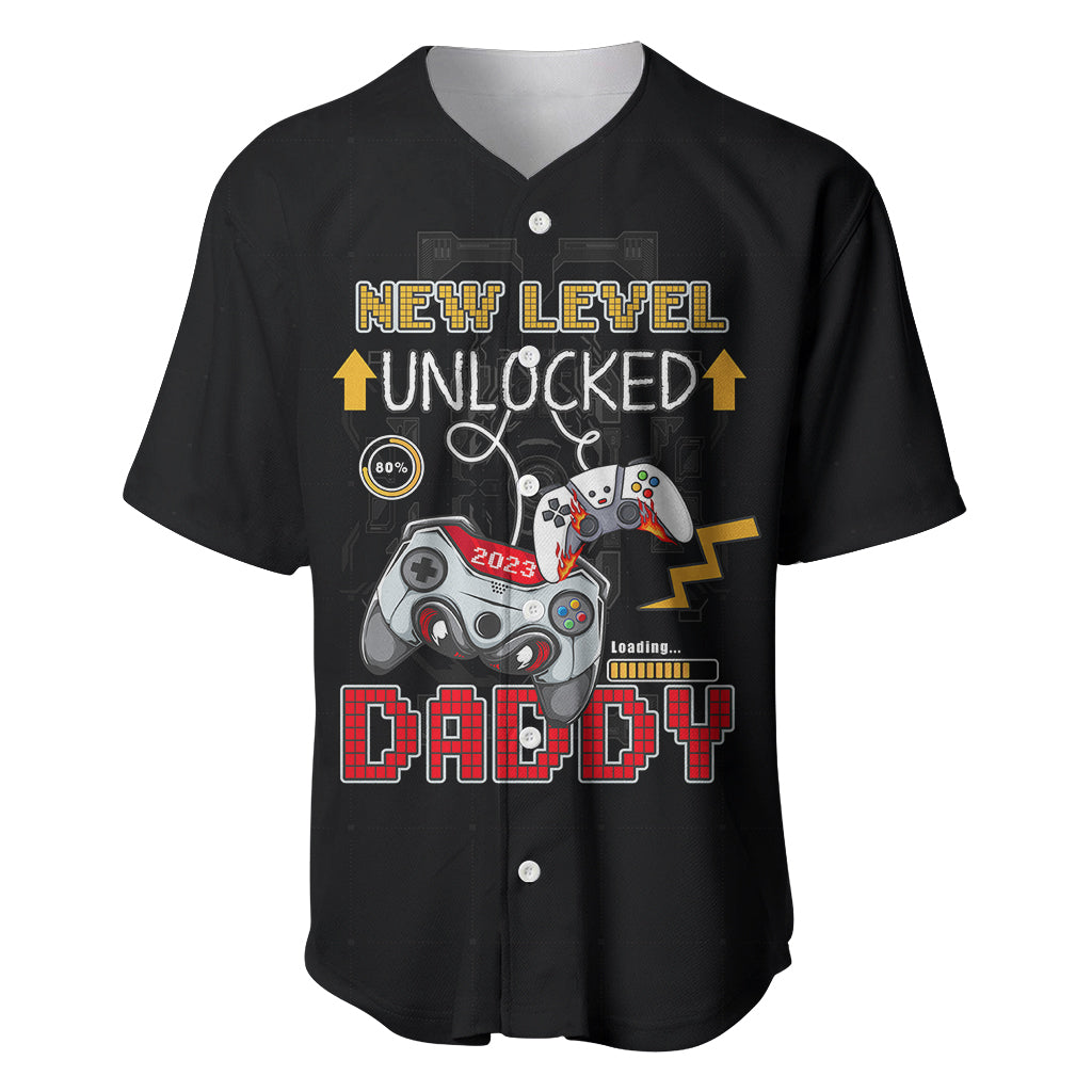 Father's Day Baseball Jersey Gamer Dad Level Up TS07 - Wonder Print Shop