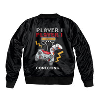 Father's Day Bomber Jacket Gamer Dad Level Up TS07 - Wonder Print Shop
