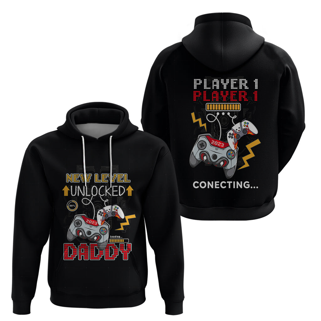 Fathers Day Hoodie Gamer Dad Level Up TS07 - Wonder Print Shop