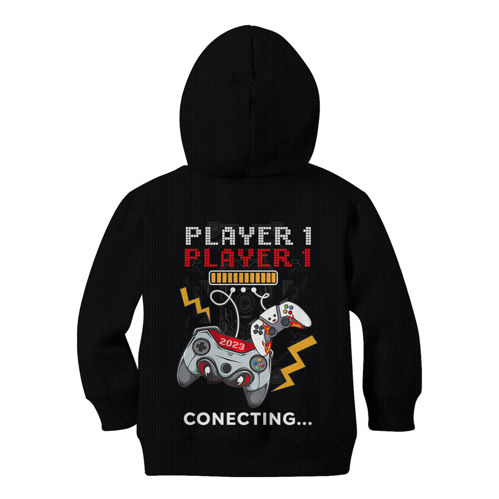 Father's Day Kid Hoodie Gamer Dad Level Up TS07 - Wonder Print Shop