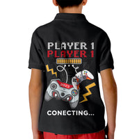Fathers Day Polo Shirt for Kid Gamer Dad Level Up TS07 - Wonder Print Shop