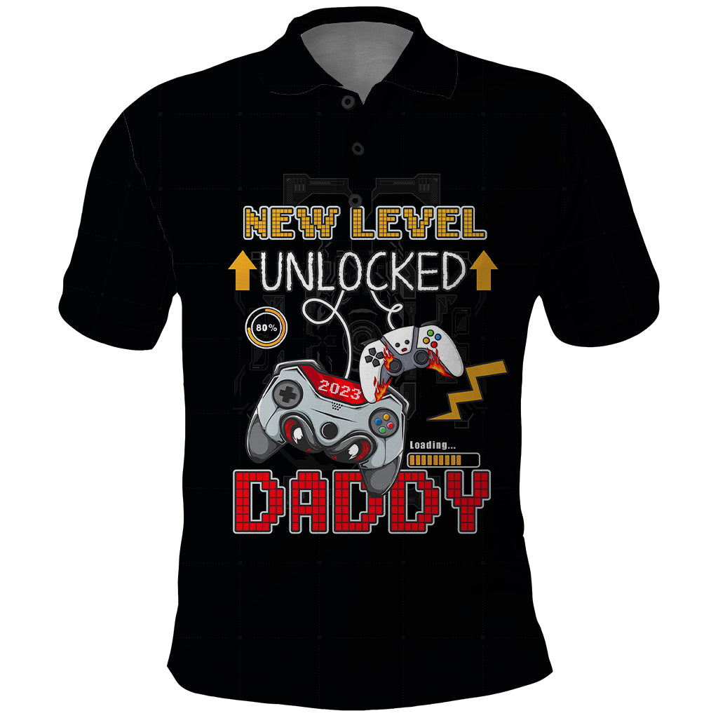 Fathers Day Polo Shirt Gamer Dad Level Up TS07 - Wonder Print Shop