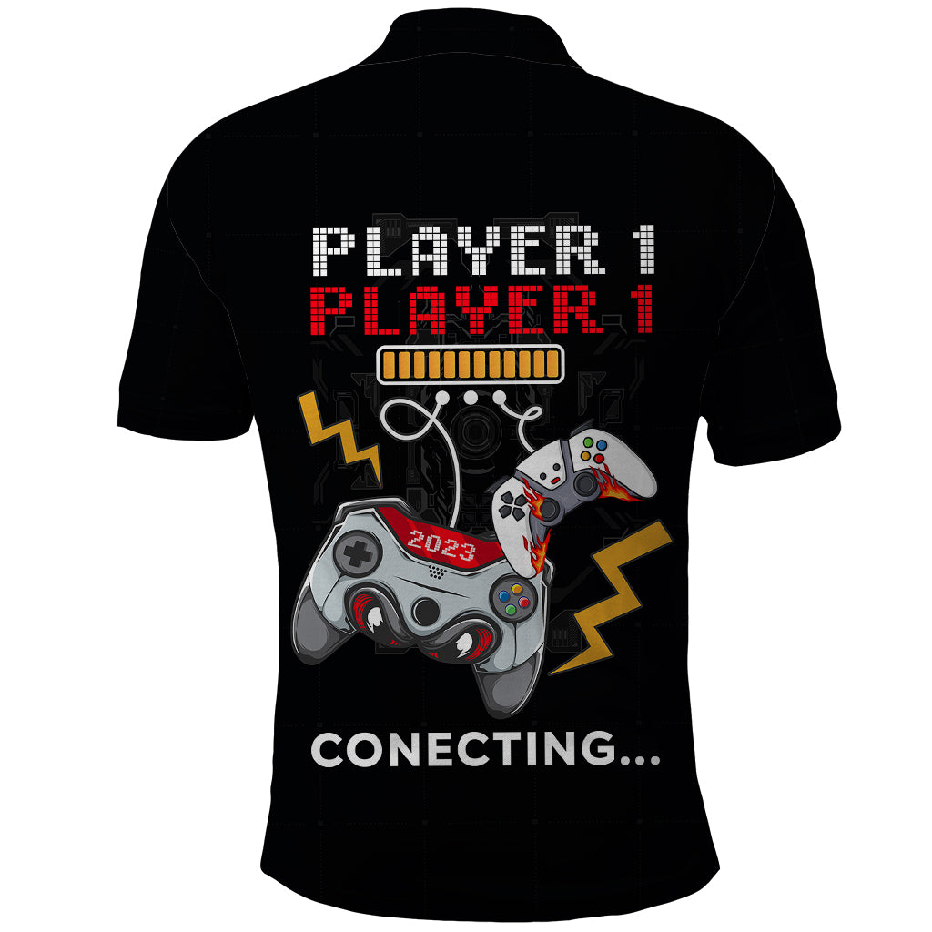 Fathers Day Polo Shirt Gamer Dad Level Up TS07 - Wonder Print Shop