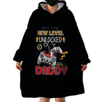 Father's Day Wearable Blanket Hoodie Gamer Dad Level Up TS07 - Wonder Print Shop