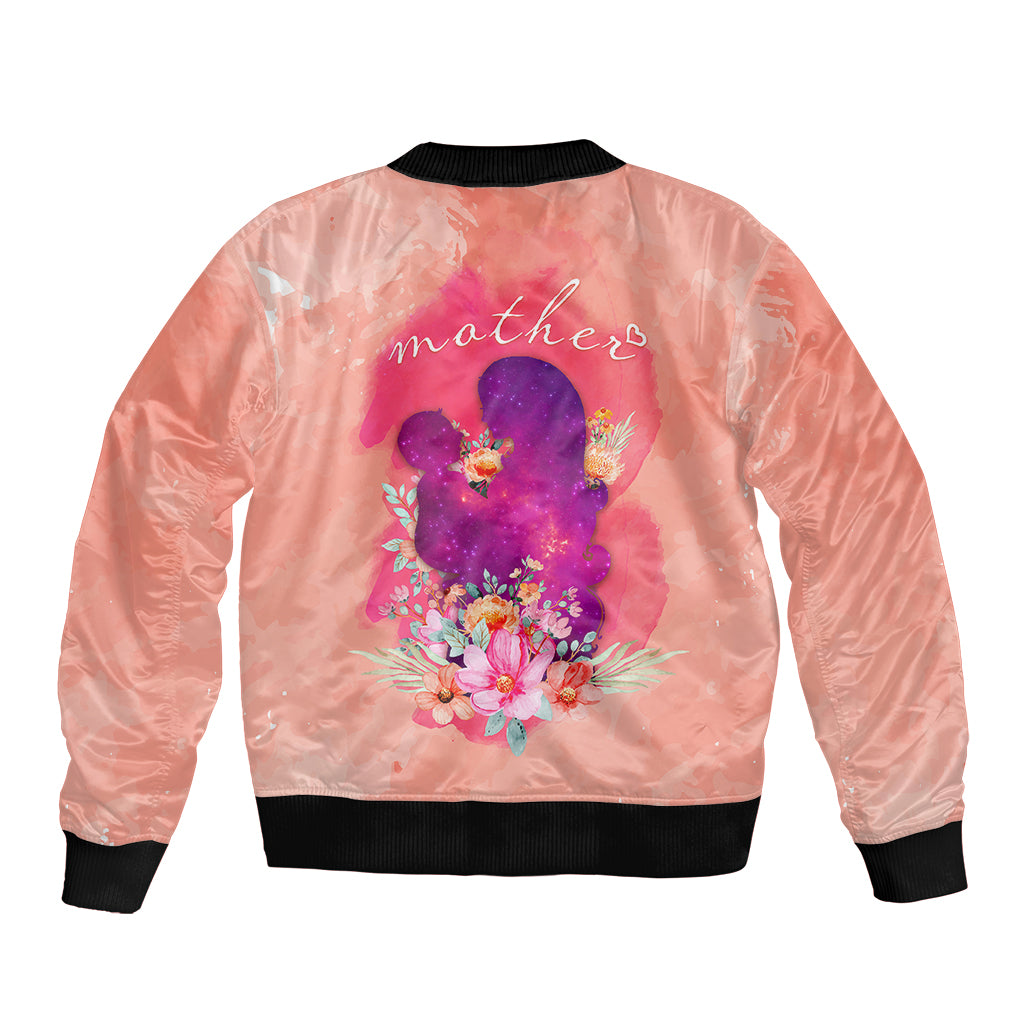 Mommy Bomber Jacket Floral Pastel Style for Mother Day TS07 - Wonder Print Shop