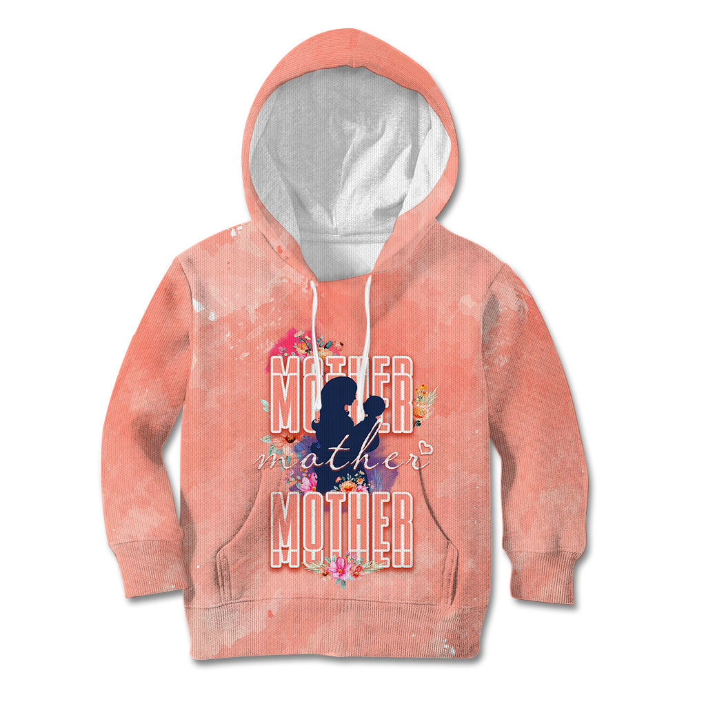 Mommy Kid Hoodie Floral Pastel Style for Mother Day TS07 - Wonder Print Shop