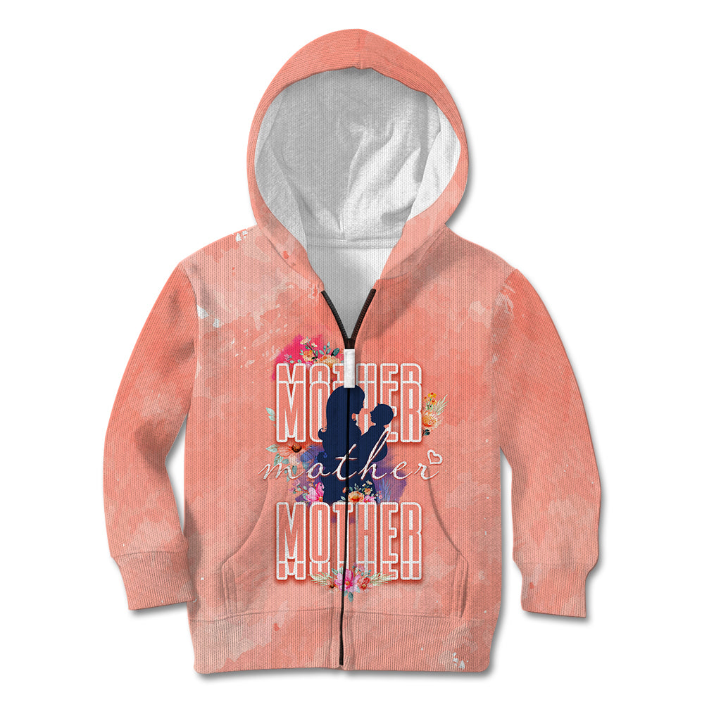 Mommy Kid Hoodie Floral Pastel Style for Mother Day TS07 - Wonder Print Shop