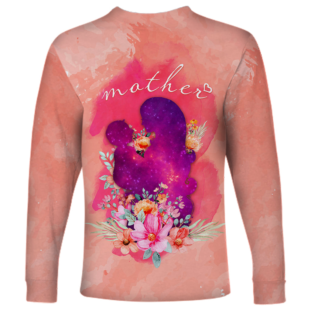 Mommy Long Sleeve Shirt Floral Pastel Style for Mother Day TS07 - Wonder Print Shop
