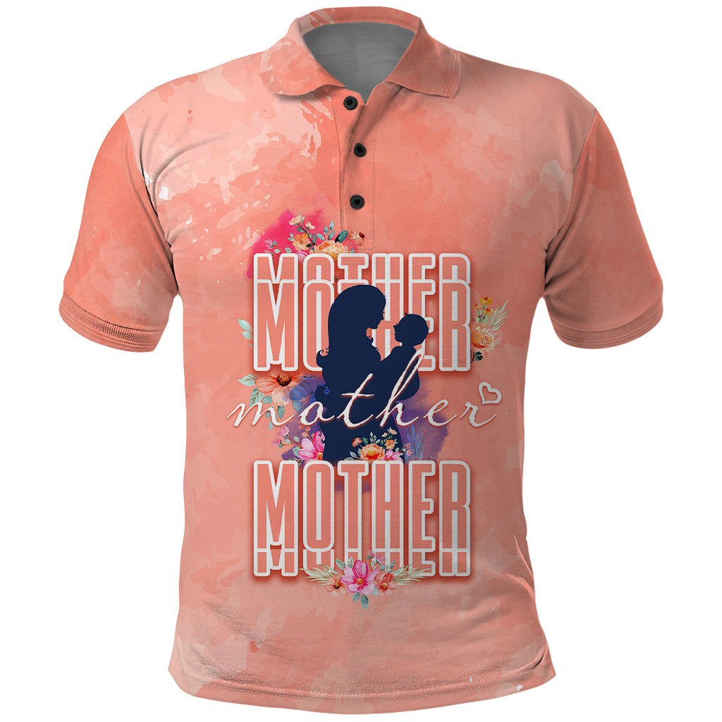 Mommy Polo Shirt Floral Pastel Style for Mother Day TS07 - Wonder Print Shop