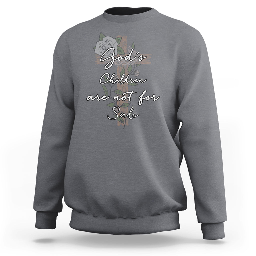 Human Trafficking Sweatshirt God's Children Are Not For Sale T Shirt, Christian Religious Tee, God Cross Human Rights TS08 - Wonder Print Shop
