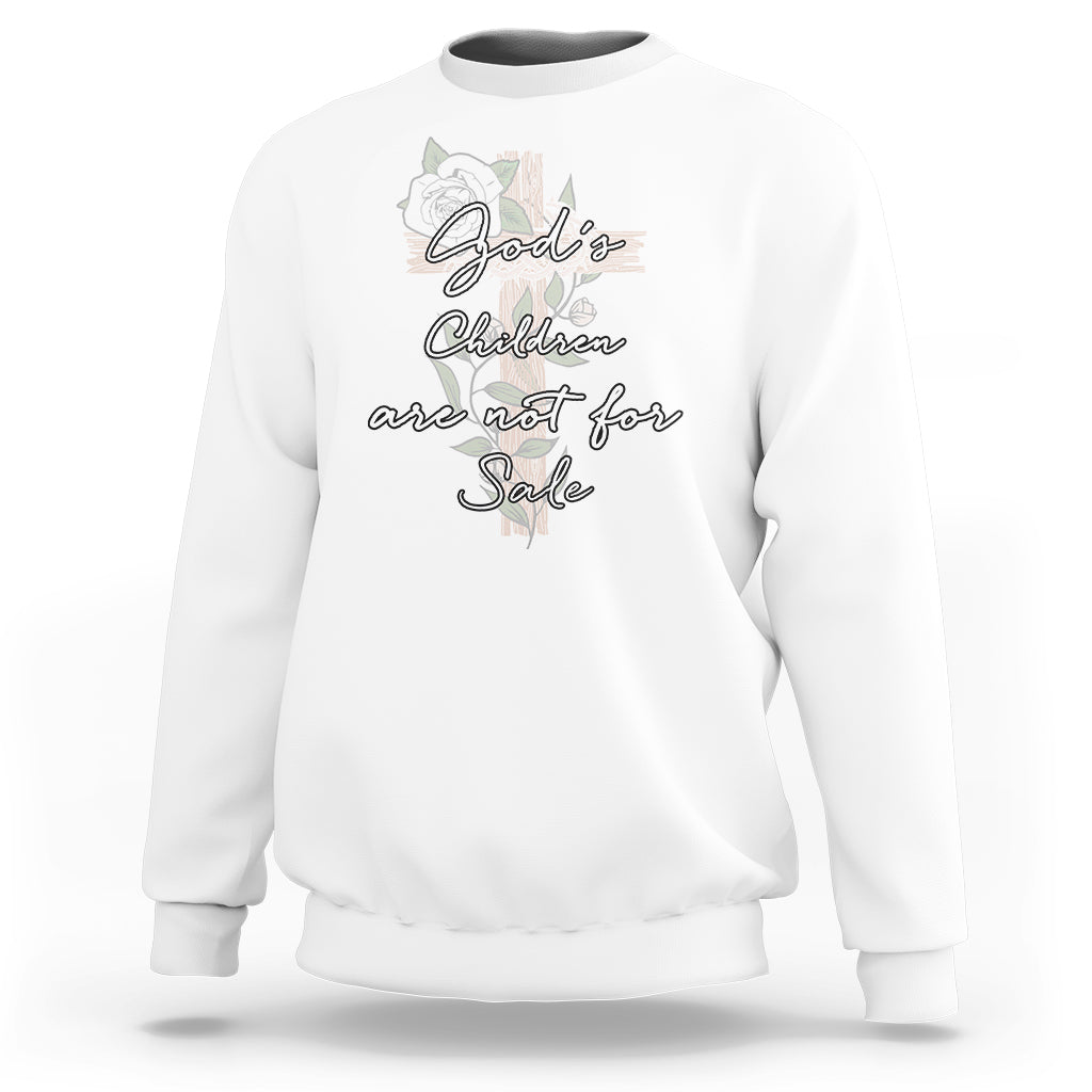 Human Trafficking Sweatshirt God's Children Are Not For Sale T Shirt, Christian Religious Tee, God Cross Human Rights TS08 - Wonder Print Shop