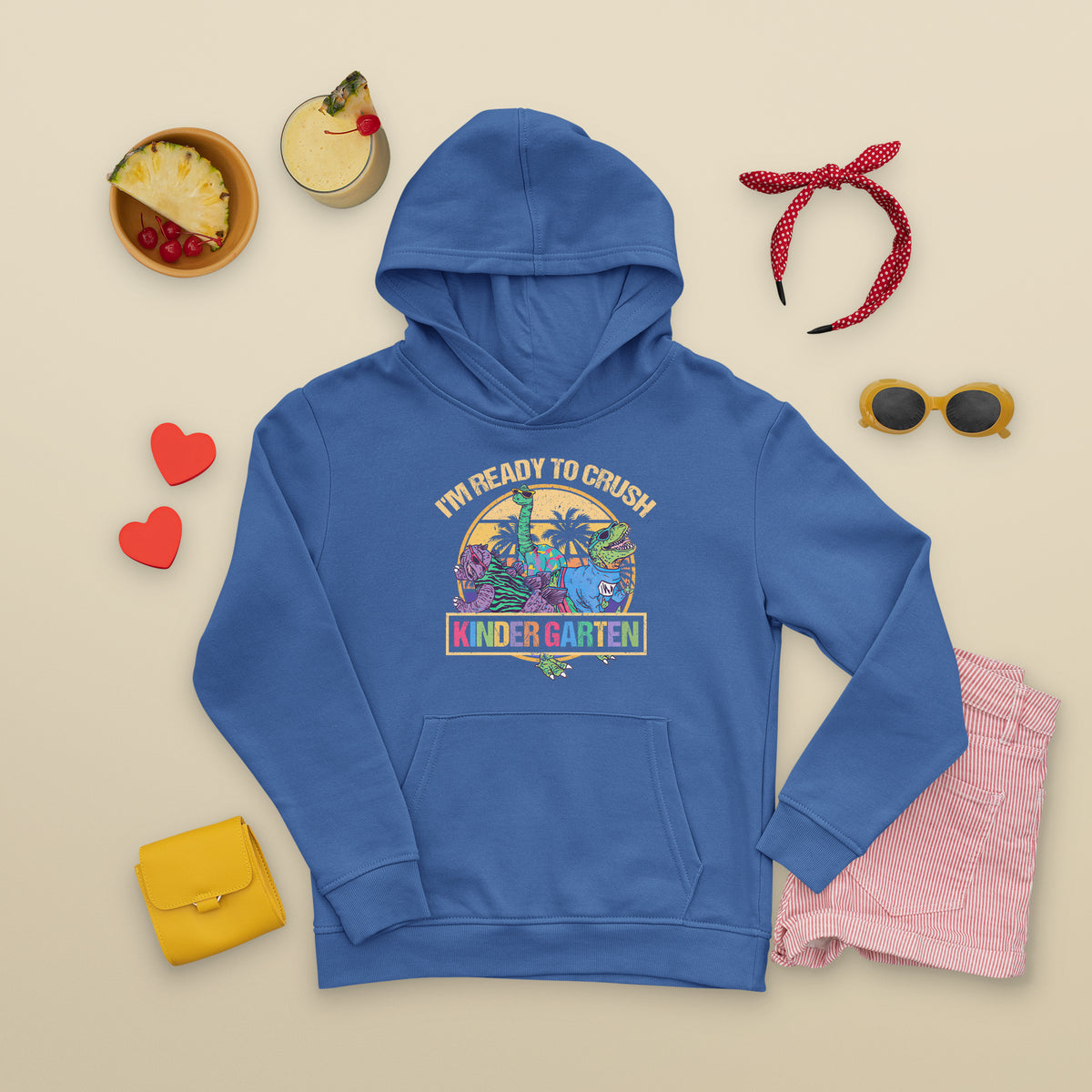 Back To School Hoodie I'm Ready To Crush Kinder Garten Tee, Dinasour Back To School For Kids Shirt, First Kindergarten Outfit, Hello Kindergarten TS08 - Wonder Print Shop