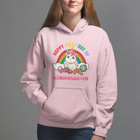 Back to school Hoodie Happy First Day of Kindergarten Shirt, Unicorn Raibow Coloful Oufit, Gift for Teachers, Kindergarten Teacher TS08 - Wonder Print Shop
