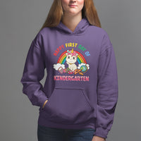 Back to school Hoodie Happy First Day of Kindergarten Shirt, Unicorn Raibow Coloful Oufit, Gift for Teachers, Kindergarten Teacher TS08 - Wonder Print Shop