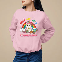 Back to school Sweatshirt Happy First Day of Kindergarten Shirt, Unicorn Raibow Coloful Oufit, Gift for Teachers, Kindergarten Teacher TS08 - Wonder Print Shop