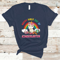 Back to school T Shirt Happy First Day of Kindergarten Shirt, Unicorn Raibow Coloful Oufit, Gift for Teachers, Kindergarten Teacher TS08 - Wonder Print Shop