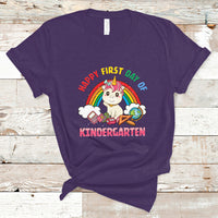 Back to school T Shirt Happy First Day of Kindergarten Shirt, Unicorn Raibow Coloful Oufit, Gift for Teachers, Kindergarten Teacher TS08 - Wonder Print Shop