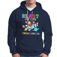 Back to school Hoodie Blast Off Into Kindergarten Shirt, Spaceship Welcomeback To School Tee, School Gift Casual Tee, First Day of School TS08 - Wonder Print Shop