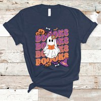 Halloween T Shirt Boooks Ghosts Tee, Funny Halloween Casual Shirt, Book-Loving Teacher Outfit, Bookworm TS08 - Wonder Print Shop