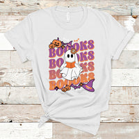 Halloween T Shirt Boooks Ghosts Tee, Funny Halloween Casual Shirt, Book-Loving Teacher Outfit, Bookworm TS08 - Wonder Print Shop