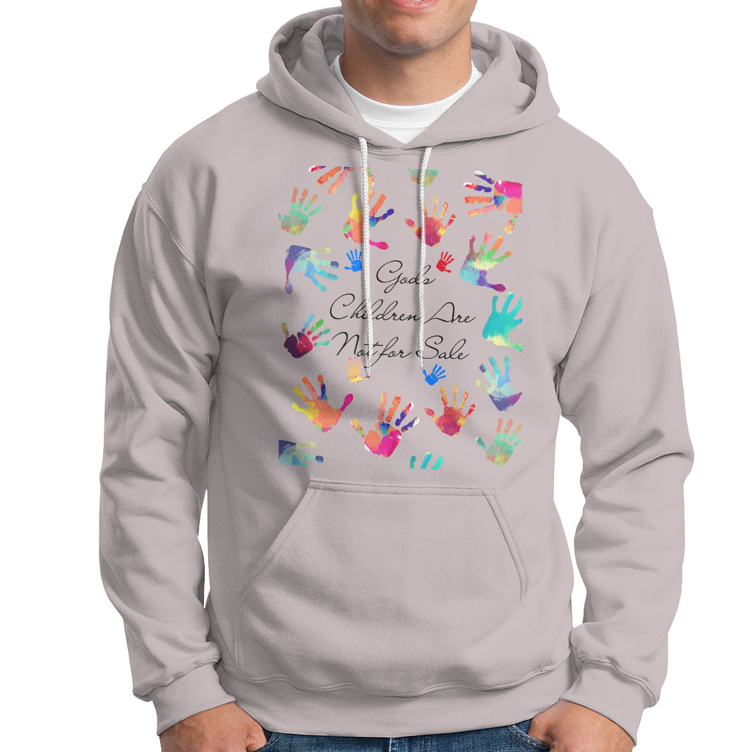 Human Trafficking Hoodie God's Children Are Not For Sale Shirt, Colorful Hand Tee, Christian Religious Shirt, Human Rights TS08 - Wonder Print Shop