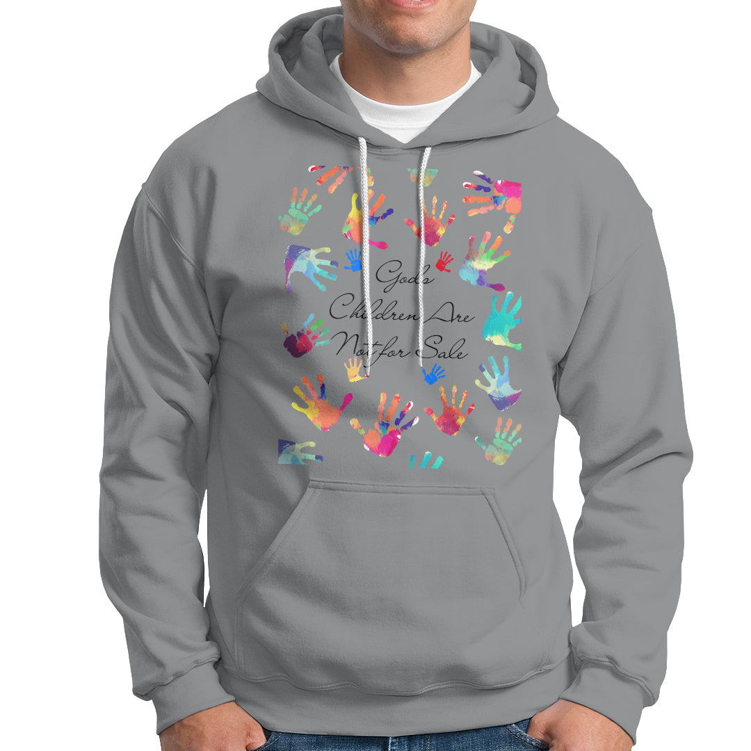 Human Trafficking Hoodie God's Children Are Not For Sale Shirt, Colorful Hand Tee, Christian Religious Shirt, Human Rights TS08 - Wonder Print Shop