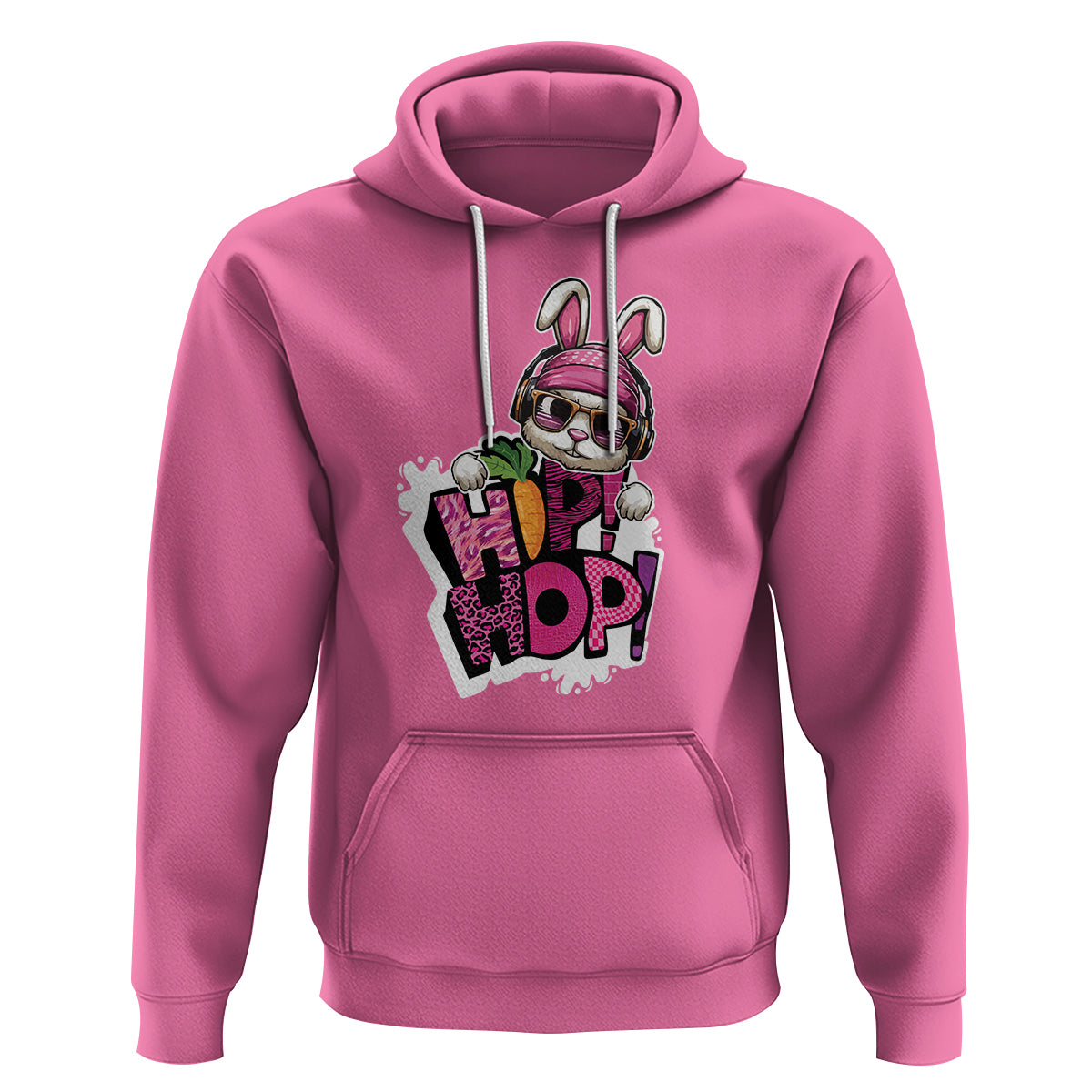 Easter Day Cool Hip Hop Bunny Hoodie - Wonder Print Shop
