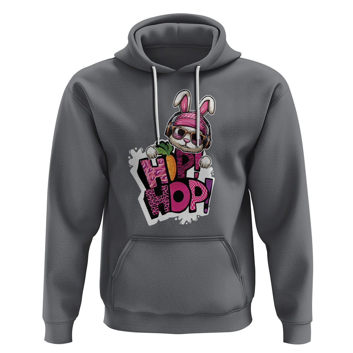 Easter Day Cool Hip Hop Bunny Hoodie - Wonder Print Shop