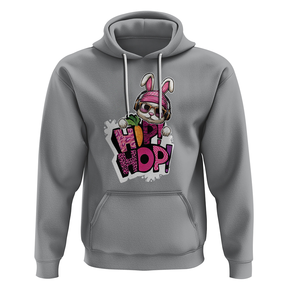 Easter Day Cool Hip Hop Bunny Hoodie - Wonder Print Shop