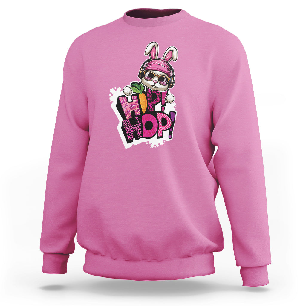 Easter Day Cool Hip Hop Bunny Sweatshirt - Wonder Print Shop