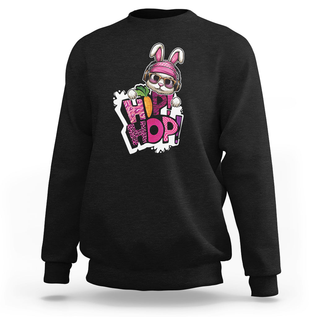 Easter Day Cool Hip Hop Bunny Sweatshirt - Wonder Print Shop