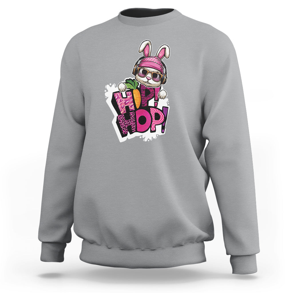 Easter Day Cool Hip Hop Bunny Sweatshirt - Wonder Print Shop