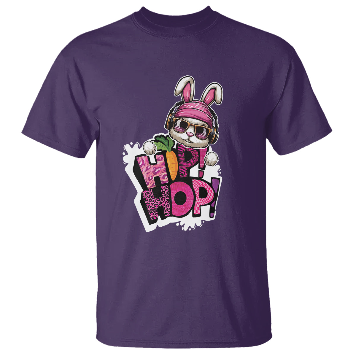 Easter Day Cool Hip Hop Bunny T Shirt - Wonder Print Shop
