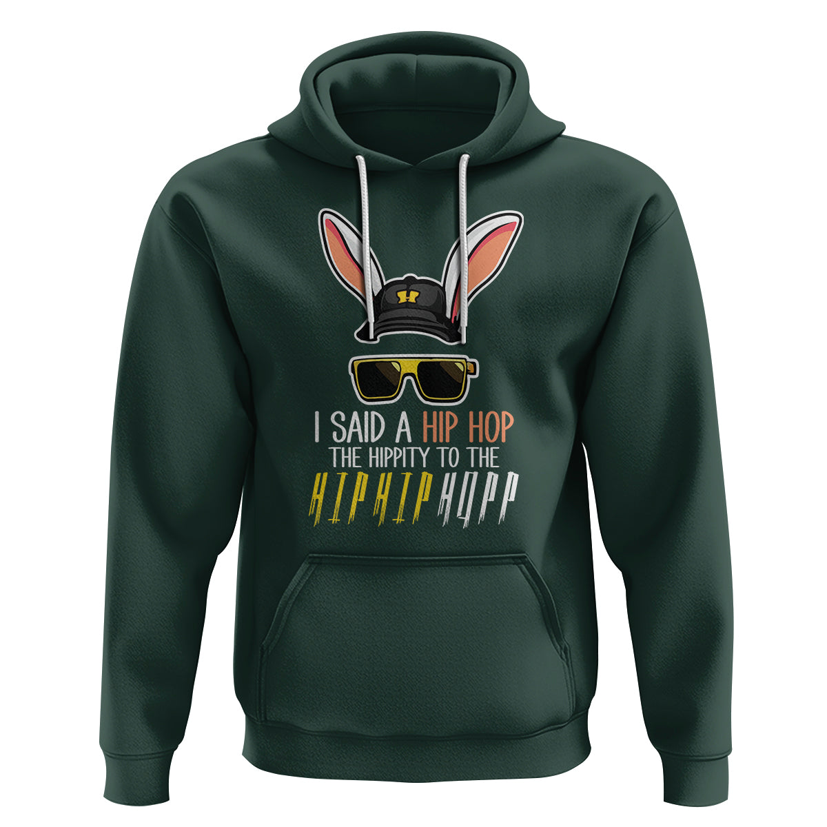 Easter Day Hoodie Bunny The Hippie To The Hip Hop - Wonder Print Shop