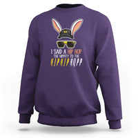 Easter Day Sweatshirt Bunny The Hippie To The Hip Hop - Wonder Print Shop